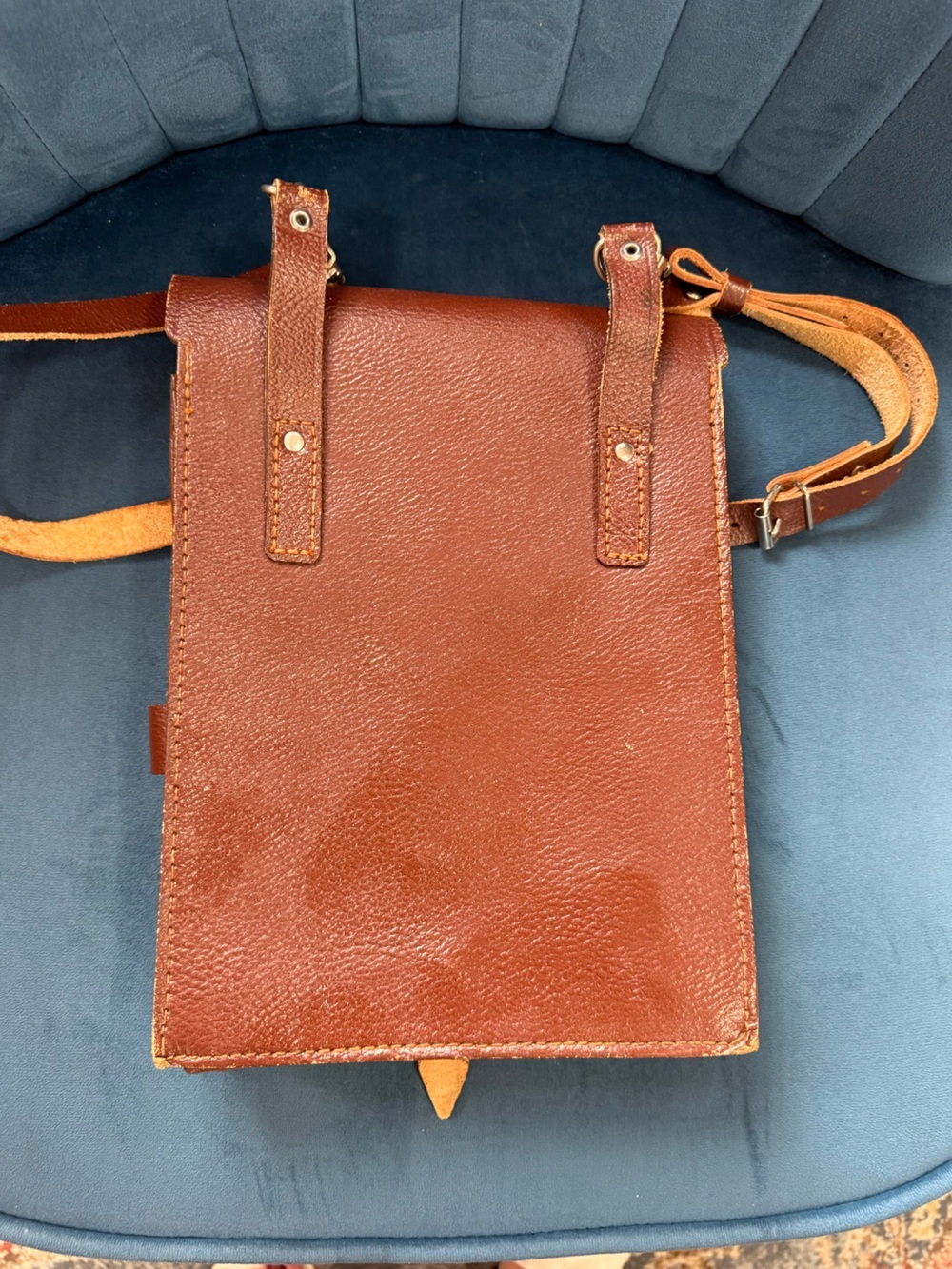 Vintage USSR Soviet Officer Planshet Leather Map Case Document Bag - Picture 6 of 9